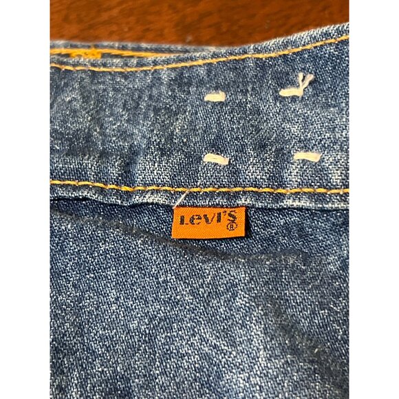 Vintage Orange Tab Levi Pleated Jeans Straight Fit Made in USA Size 36 x 34 - Picture 4 of 5